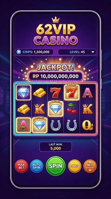 Cuplikan layar menu unduhan 62vip untuk perangkat Android